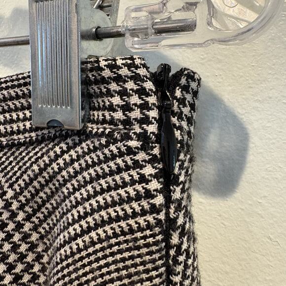 Petite Sophisticate Skirt Size 8 Wool Blend Glen Plaid A-Line Office Made Italy - Picture 6 of 13